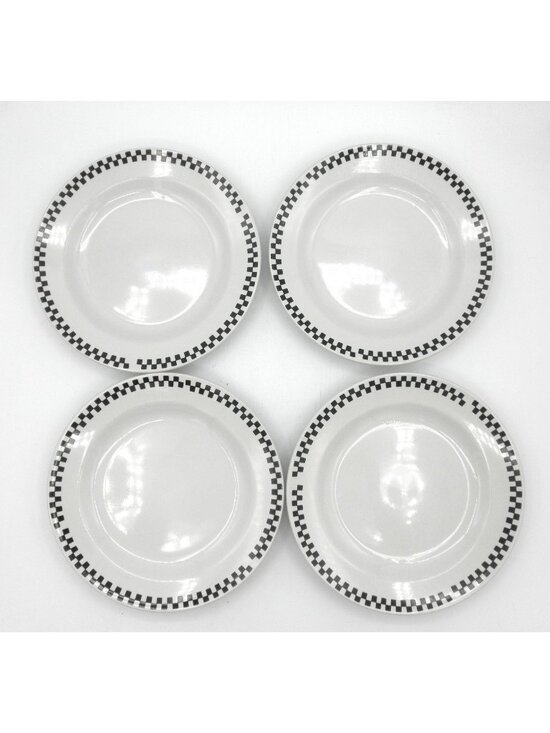 Gibson Other - Checkers by Gibson 6-3/4 Inch Bread Dessert Plates Set of 4 Pattern Code GIDCHEC